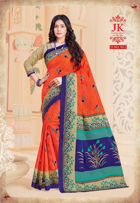 Jk Tulsi 7 Regular Wear Pure Cotton Printed Designer Saree Collection